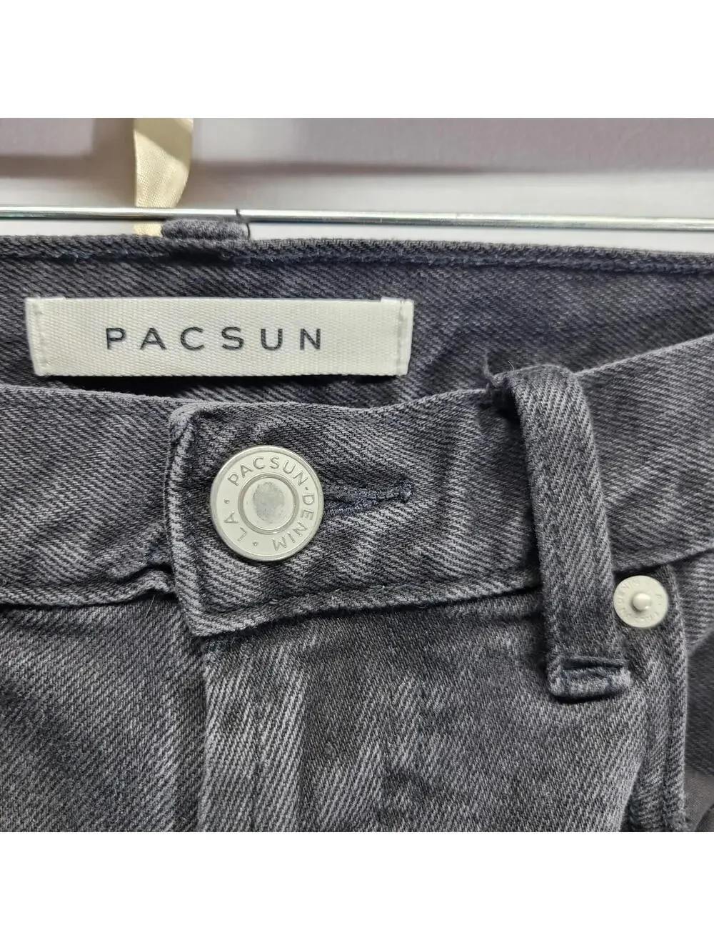 PacSun Jeans Men's 30x30 Black Dark Wash Stacked Distroyed Skinny Jeans